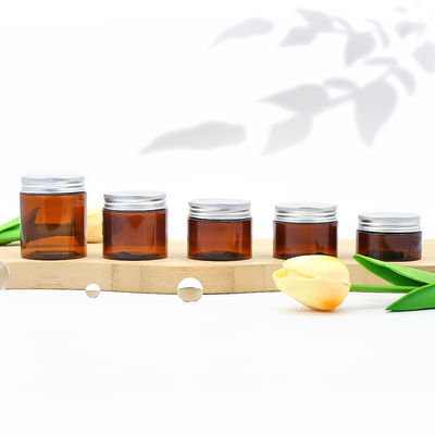 ISO 9001 รับรอง สีแอมเบอร์ ป้องกันการปิดแสง กระปุกครีมเสริมและกระปุกครีมพลาสติก