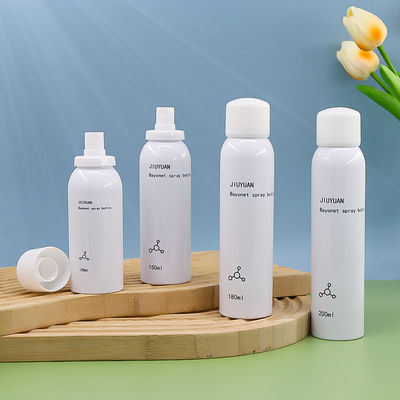 กระป๋องสเปรย์พลาสติกที่ได้รับการรับรองจาก ISO9001 พร้อมฝาปิดกลมและตัวเลือกความจุหลายตัว