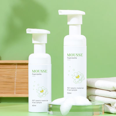 JXPACK กระป๋องปั๊มฟอง PET พร้อมหัวปั๊มดันและตกแต่งตามต้องการในการออกแบบเรียบง่ายสําหรับการดูแลส่วนตัว