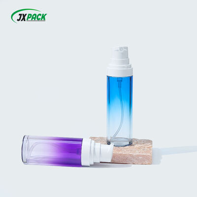 กระป๋องเครื่องสําอาง PET ประเภทอาหารแบบสลัก พร้อมหัวปั๊มดันสําหรับผลิตภัณฑ์ความงามแบบเหลว