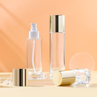 กระป๋องโลชั่นกระจกที่เป็นมิตรต่อสิ่งแวดล้อมที่สามารถปรับเปลี่ยนได้ สําหรับบรรจุภัณฑ์ดูแลผิว